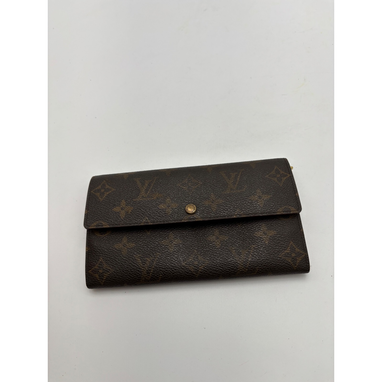 Louis Vuitton Sarah Wallet Monogram Canvas Brown Long Flap Serial# Ca0958 Spain